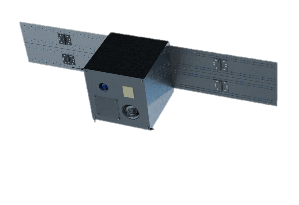 Render of the LEAP-01 small satellite carrying the Nexus-01 payload